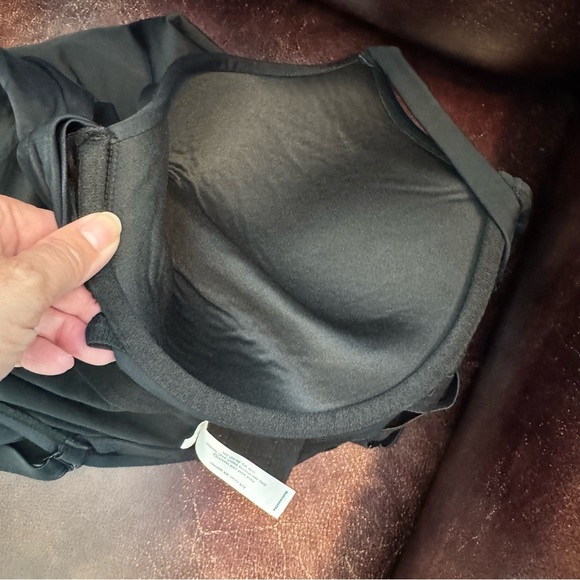 Cacique Swim Balconette Bathing Top Black Full‎ Bra Adjustable Tankini - Picture 4 of 8